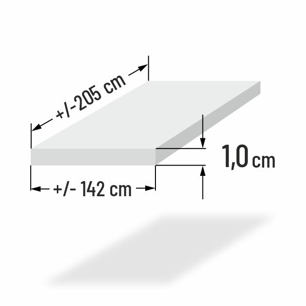 Matratzenschaumstoff Platte 200x140x1cm RG 4040
