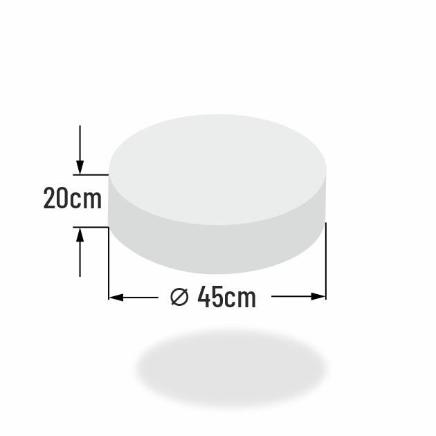Schaumstoff Rundhocker 45x45x20cm RG3558 extra stabil