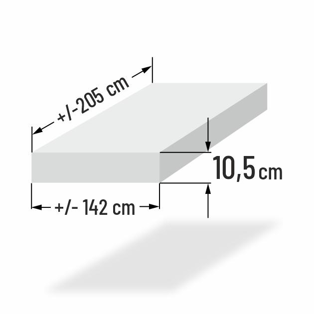 Schaumstoffplatte 200x140x10.5cm RG 4050