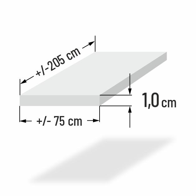 Schaumstoffplatte 200x75x1cm RG 100170