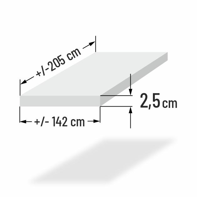 Soft Schaumstoffplatte 200x140x2.5cm Y38/22