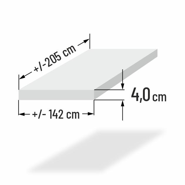 Weichschaumstoff Platte 200x140x4cm RG 3536