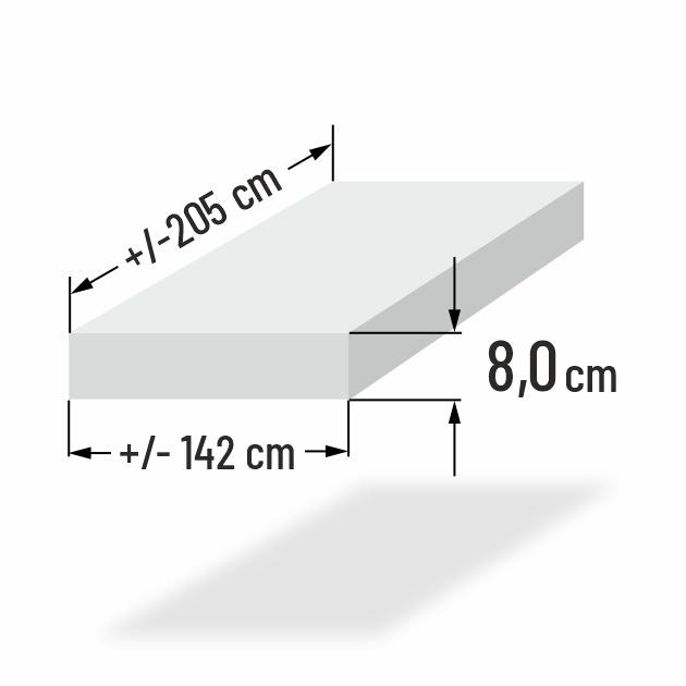 Weichschaumstoff Platte 200x140x8cm RG 3536