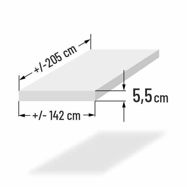 Weichschaumstoffplatte 200x140x5.5cm RG 2526