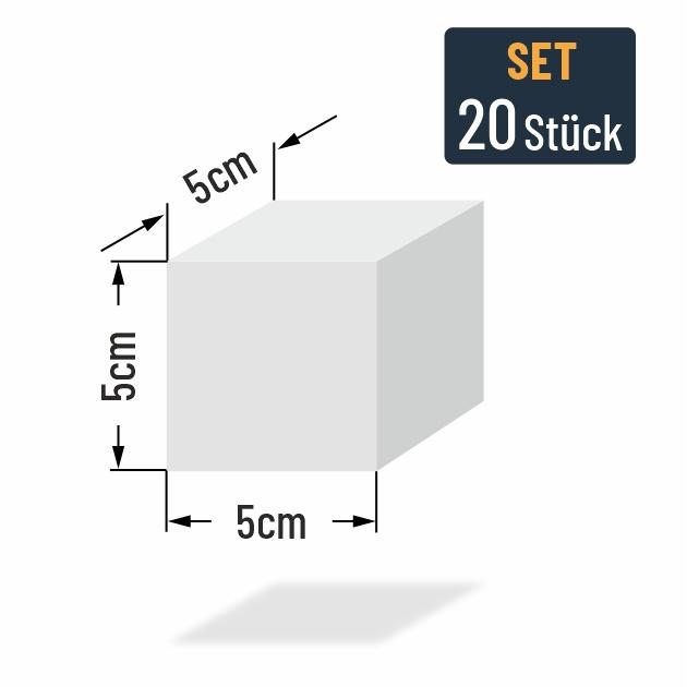 Schaumstoff Würfel 5x5x5cm Set zu 20 Stück